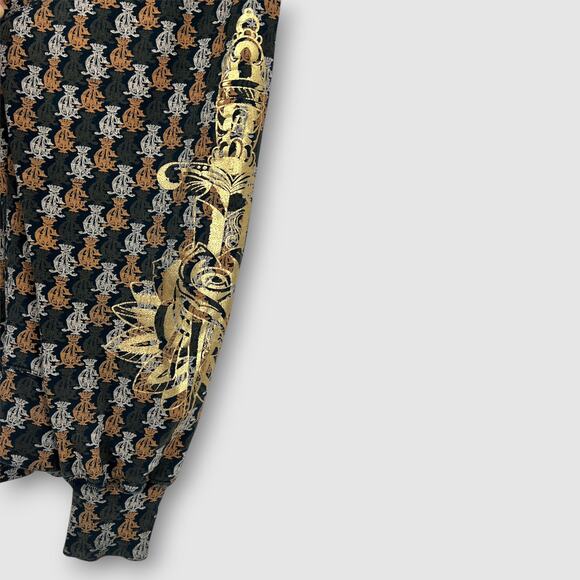 Y2k Vintage Christian Audigier Los Angeles Crown Monogram Zip-Up Hoodie Size XL - Picture 6 of 7